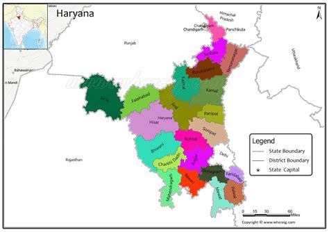 Haryana District Map List Of Districts In Haryana