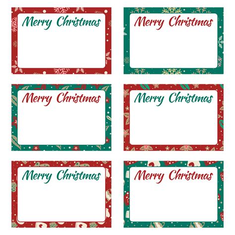 Free Printable Blank Christmas Labels
