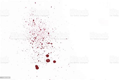 Blood Splatters On White Background Stock Photo Download Image Now