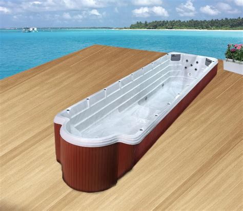 10 Meters Long Freestanding Acrylic Outdoor Swim Pool Massage Swimminng Pool With Hot Tub Spa