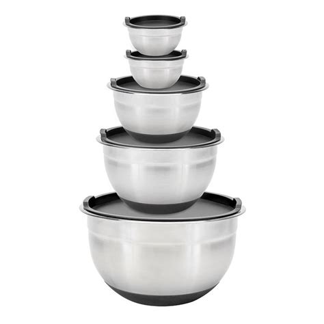 Kirkland Signature Stainless Steel Mixing Bowls 5 Piece Set With Lids