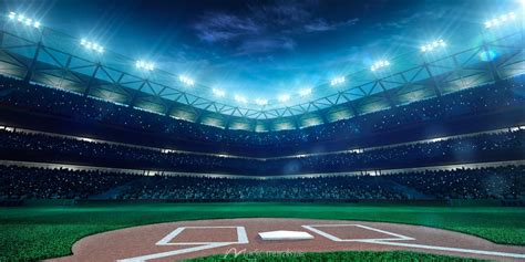 Stadium At Night In 2021 Baseball Stadium Baseball Field
