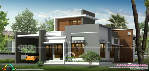 Single Floor 3 Bhk 1650 Sq Ft Contemporary House Kerala Home Design