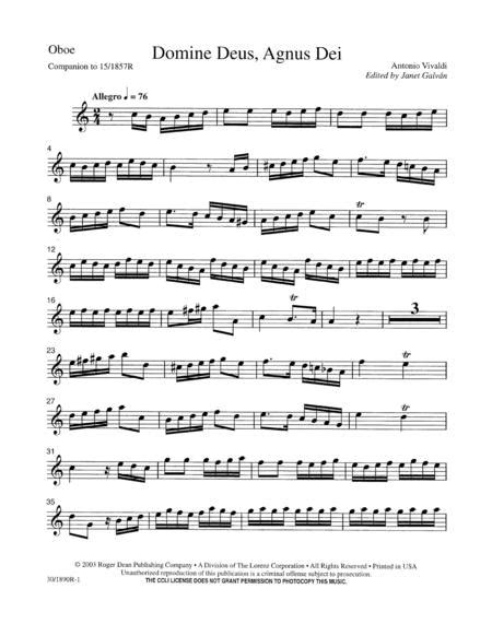 Domine Deus Agnus Dei Oboecontinuo By Antonio Vivaldi Choir