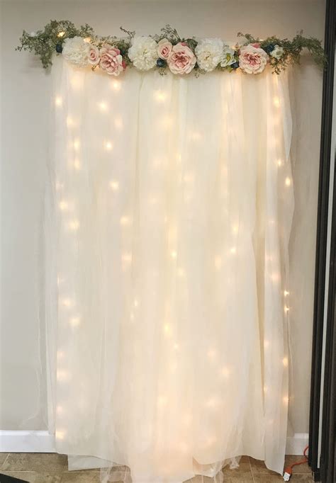 Diy Lit Tulle Backdrop Six Clever Sisters