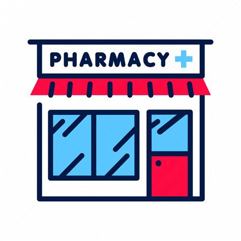 Building Drugstore Front Pharmacy Icon Download On Iconfinder