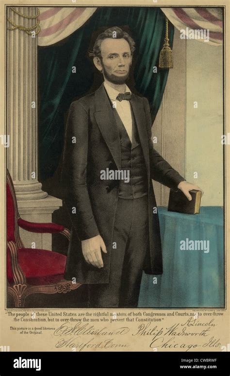 Popular Print Of President Abraham Lincoln Published In 1864 When He