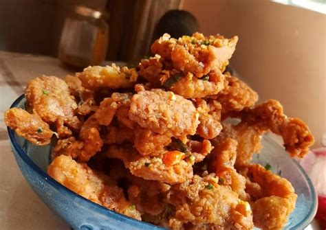 Kulit ayam krispi sangat praktis dan mudah dibuat. Resep Kulit Ayam Gurih Dan Renyah / Resep Camilan Kulit Ayam Goreng Krispi Palmia I Margarin ...