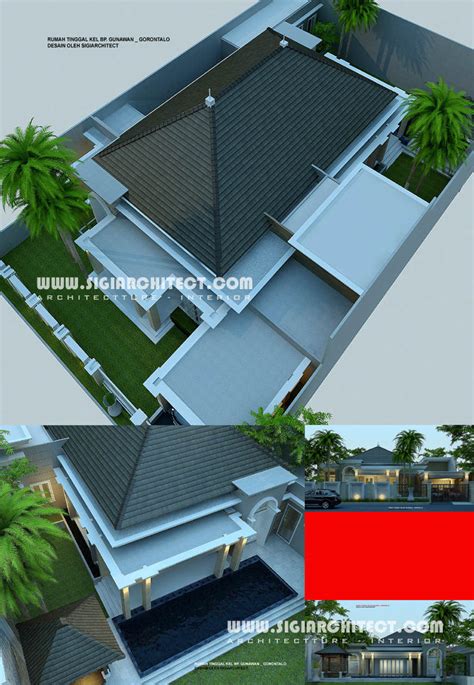gambar rumah  lantai style villa bali tropis desain