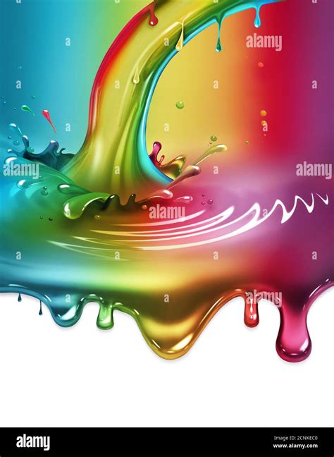 Rainbow Paint Splash Stock Photo Alamy