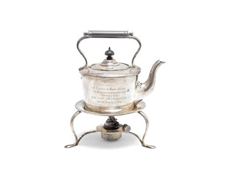 Bonhams An Edwardian Silver Kettle On Spirit Stand By Mappin And Webb