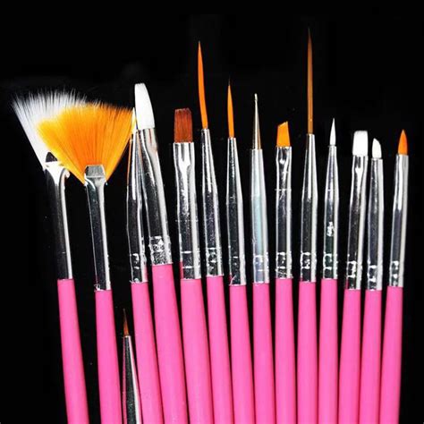 15pcs Professional Nail Polish Brush Painting Drawing Brush Set For
