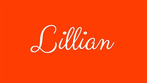 Learn How To Sign The Name Lillian Stylishly In Cursive Writing Youtube