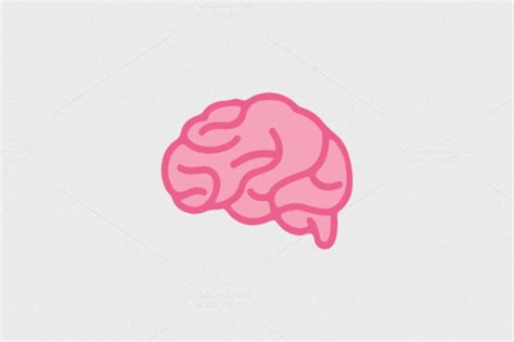 Pink Brain Icon Vector Graphic By Christopher Davis On Creativemarket