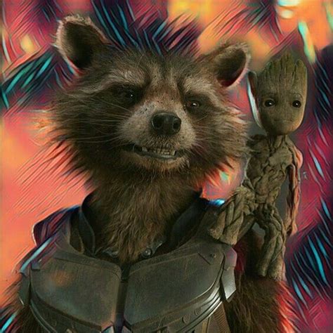 Rocket The Raccoon And Baby Groot Ракеты
