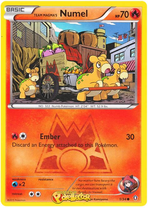 Team Magmas Numel Double Crisis 1 Pokemon Card