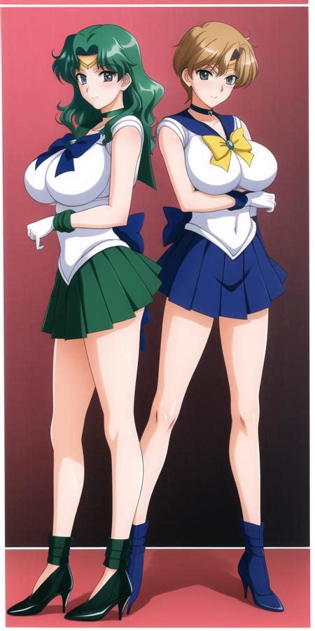 AI Art LoRA Model Haruka Tenou And Michiru Kaiou Sailor Uranus And Sailor Neptune Fanart