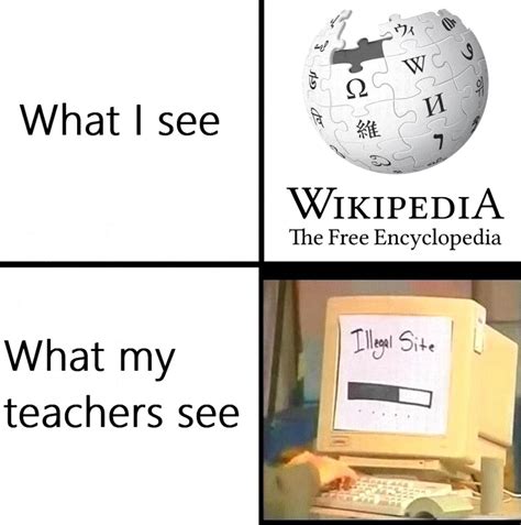 Wikipedia Is Illegal They Said Rmeme