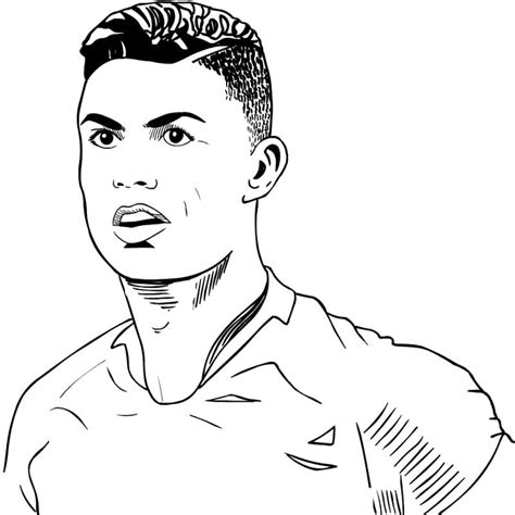 Desenhos De Cristiano Ronaldo Cr7 6 Para Colorir E Imprimir