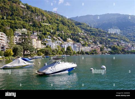 Lake Geneva Montreux Canton Vaud Switzerland Stock Photo Alamy