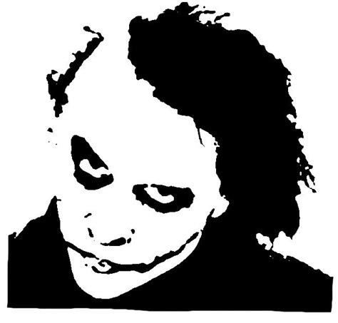 The Joker Stencil Joker Stencil Silhouette Art