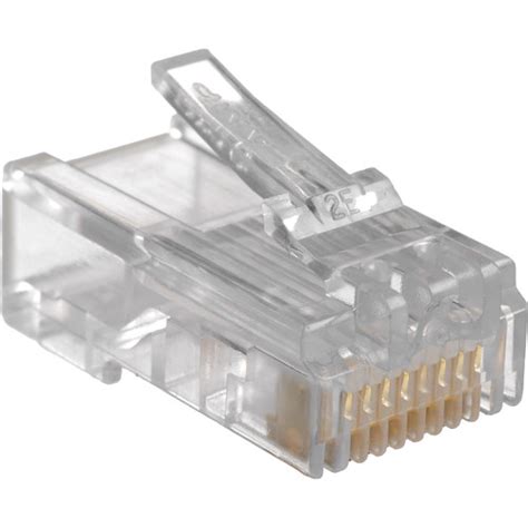 The specification defines the conductor size, insulation quality and wire twists, plus a multitude of performance characteristics. C2G 01942 RJ45 Cat5 8 x 8 Modular Plug for Solid Flat Cable