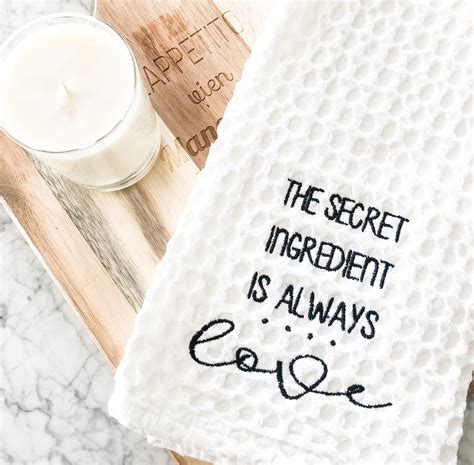 The Secret Ingredient Is Always Love Personalized Embroidered Etsy