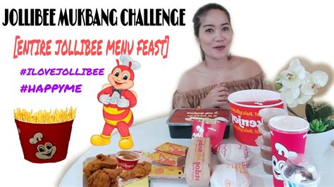 Jollibee Mukbang Challenge Entire Jollibee Menu Feast Youtube