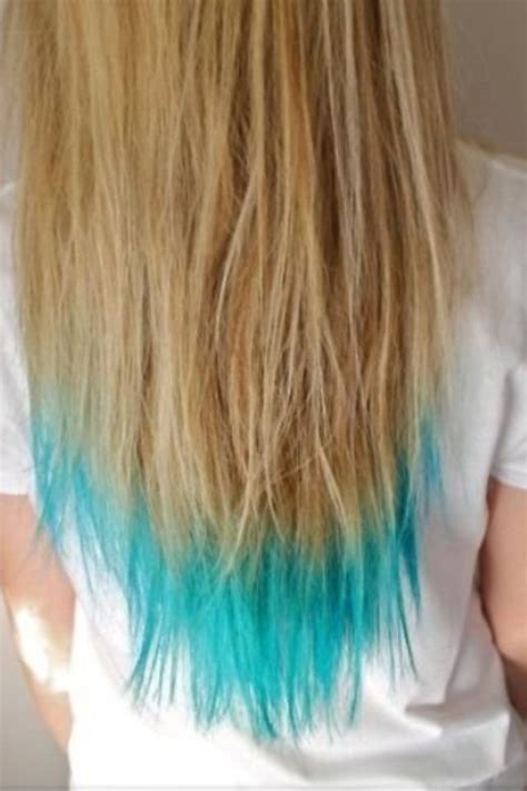 I Love These Blue Ends Dip Dye Hair Hair Styles Dyed Tips