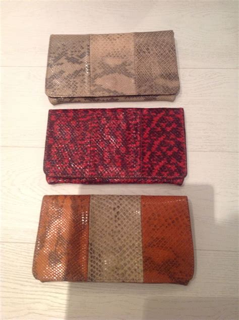 Gorgeousnew Vintage Leather Snake Clutches Contact Jane