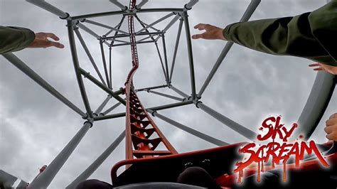 sky scream holiday park roller coaster youtube