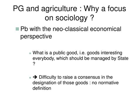 Ppt Farming Systems As Providers Of Public Goods A Sociological