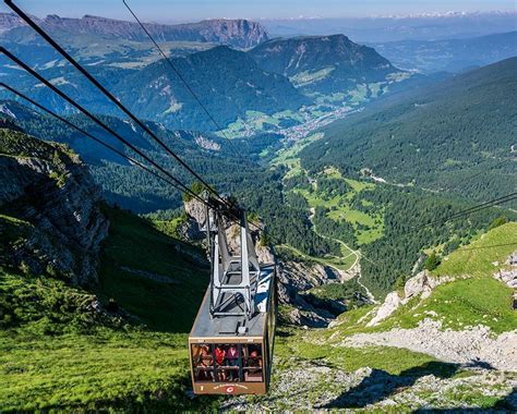 Summer Seceda Cableways Ag Ortisei In Val Gardena Dolomites