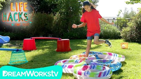 Diy Backyard Obstacle Course Life Hacks For Kids Youtube