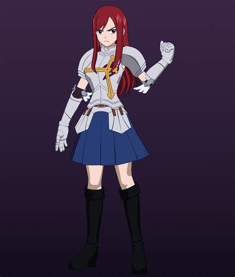 3d Model Erza Scarlet Fairy Tail Anime Blender Vr Ar Low Poly