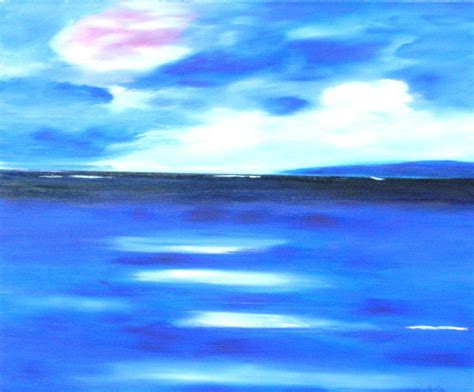 Sea Blue Sky Painting By Sula Chance
