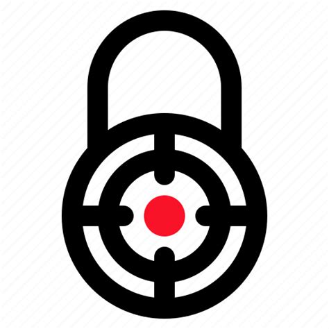 Padlock Target Lock Targeting Protected Icon Download On Iconfinder