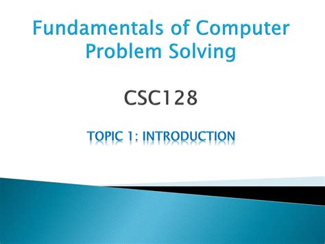 Fundamentals Of Computer Problem Solving By Problem Solving Issuu