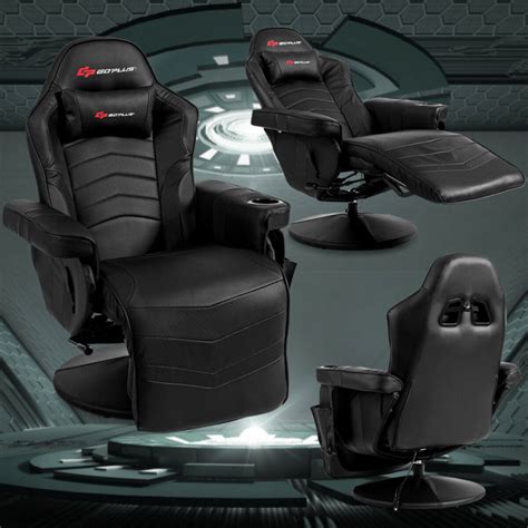 Ergonomic High Back Massage Gaming Chair Gaming Recliner With Pilloww Costway