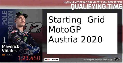 Starting Grid Motogp Austria 2020 Hasil Kualifikasi 1 And 2