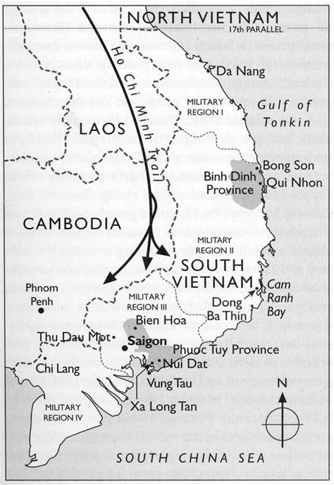 Vietnam War Map Nzhistory New Zealand History Online
