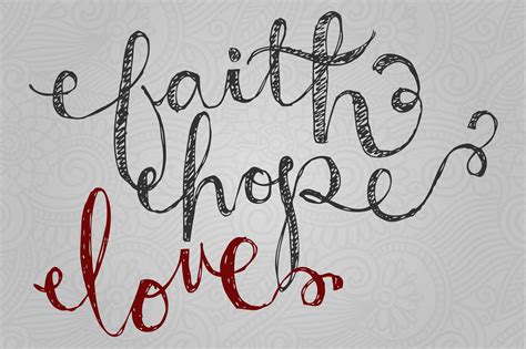 Faith Hope Love ~ Graphics ~ Creative Market