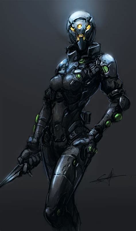 Futuristic Arte Sci Fi Arte De Ciencia Ficción Personaje Cyberpunk