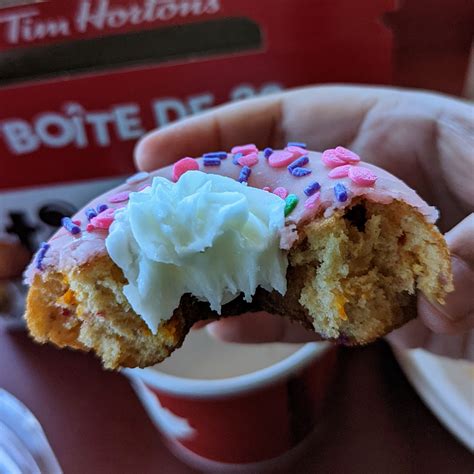 Smooch Food Birthday Cake Confetti Dream Donut From Tim Hortons