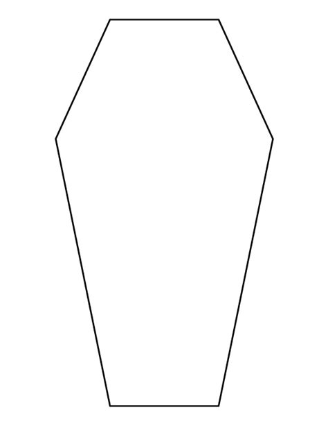 Printable Paper Coffin Template