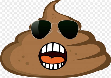 Poop Pile Of Poo Emoji Feces Clip Art  Glasses Png Image Pnghero