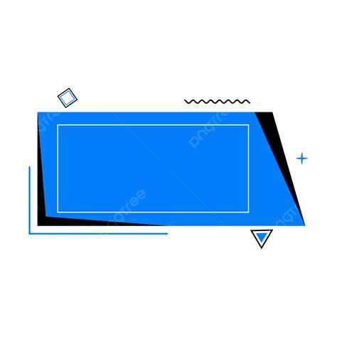 Gambar Spanduk Kotak Teks Kreatif Biru Vektor Kotak Teks Batas Teks