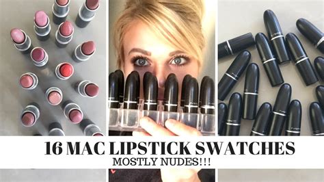 Mac Lipstick Swatches Shades Mostly Nudes Youtube