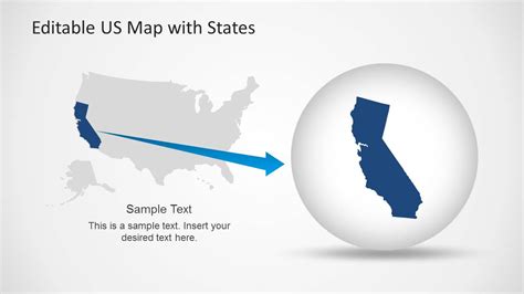 Us Map Template For Powerpoint With Editable States Slidemodel