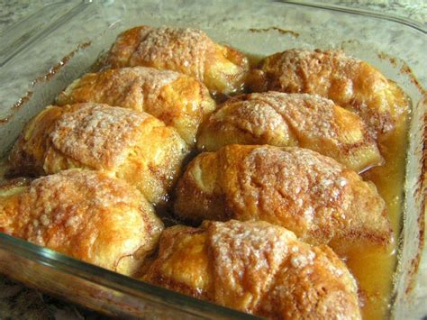 easy apple dumplings recipe butter with a side of bread